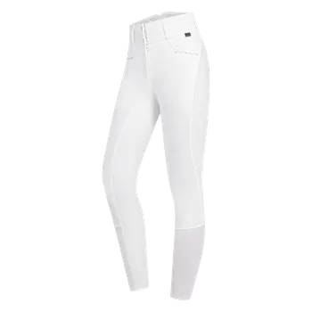 Jezdecké kalhoty Dámské rajtky ELT Mathilda Glam High bílá D48
