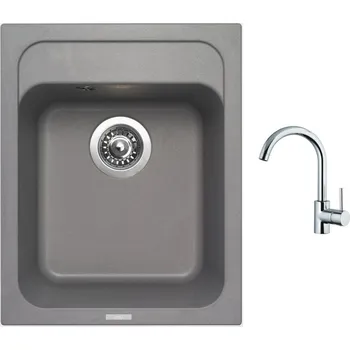 Kuchyňský dřez Set Sinks CLASSIC 400 Titanium + baterie Sinks MIX 35 chrom