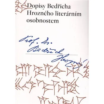 Kniha Dopisy Bedřicha Hrozného literárním osobnostem