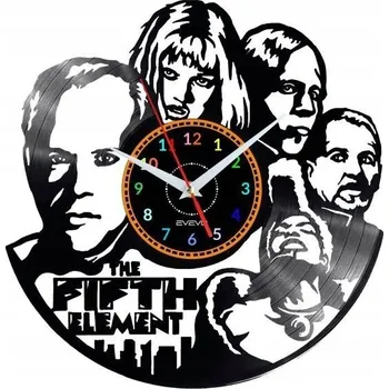 Hodiny PIÁTÝ ELEMENT HODINY NÁSTĚNNÉ DEKORATIVNÍ MODERNÍ VINYLOVÁ DESKA