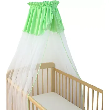 Nebesa nad postýlku ESITO | Nebesa nad postýlku jednobarevná - zelená / 284 x 157 cm