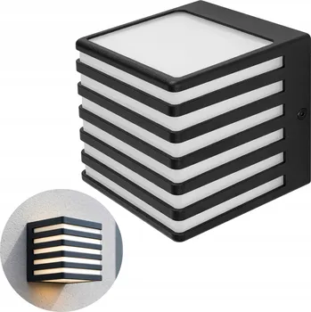 Venkovní osvětlení Venkovní nástěnné svítidlo zahradní lampa objímka GX53 LED fasádní ČERNÁ