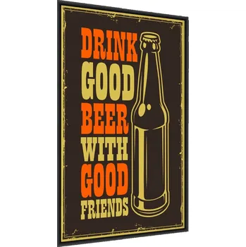 Obraz Plakát na zeď Láhev Nápisy Vintage styl 50x70 v rámu 50 x 70 cm