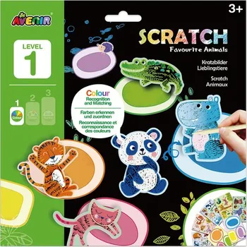 omalovánky Avenir Škrabací obrázky Level - Zvířátka