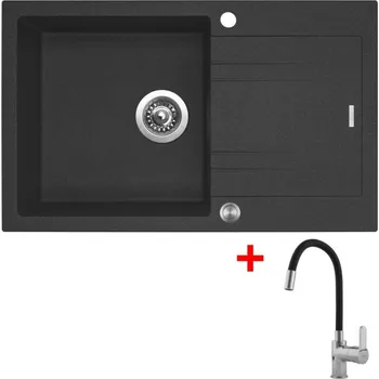 Granitový dřez Set Sinks LINEA 780 XC Granblack + Flexia