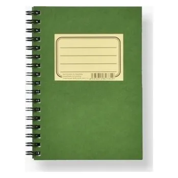 Blok Kroužkový blok ZELENÁČ s boční vazbou A6, linky/tečky, 50 listů