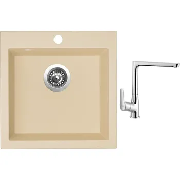 Kuchyňský dřez Set Sinks VIVA 455 Sahara + baterie Sinks baterie CASPIRA chrom
