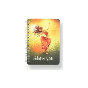 Blok Kroužkový blok Radost ze života A6, linka, 50 listů