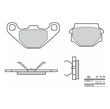 Brzdová destička BRZDOVÉ DESTIČKY BREMB 07BB0708 ORGANIC