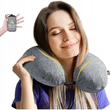 Polštář Nafukovací Polštář HIKENTURE ULTRALIGHT - ŠEDÝ - croissant