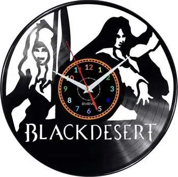 Hodiny BLACK DESERT VIDEO GAME HODINY NÁSTĚNNÉ DEKORATIVNÍ MODERNÍ VINYLOVÁ DESKA