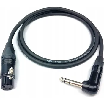 Audio kabel Kabel XLR - jack 6,3 mm LGJ Group KLOTZ MY206 kabel XLR Jack KĄT NEUTRIK 2m 2 m