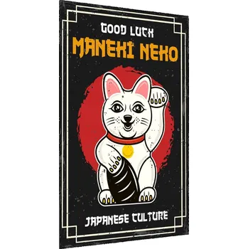 Obraz Plakát Japonský KOCOUR Maneki Neko Typografie 50x70