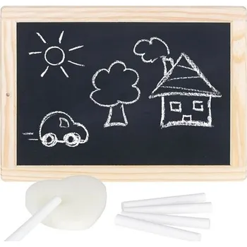 Oboustranná černá tabulka s křídami