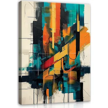 Obraz OBRAZ ABSTRAKTNÍ MODERNÍ NA PLÁTNĚ NA ZEĎ DO LOŽNICE OBÝVÁKU 40x30