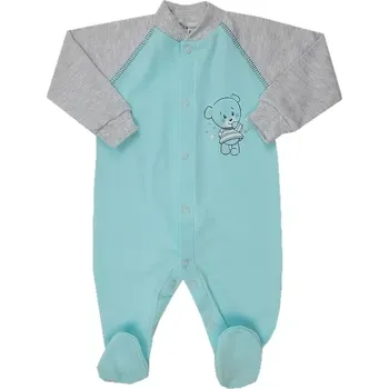 Dupačky Overal na spaní medvídek menthol hvězdička Autex baby