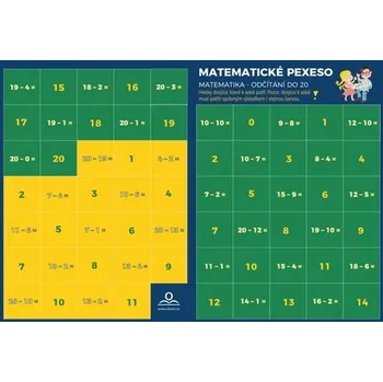 Desková hra Pexeso: Matematika - Odečítání v oboru do 20