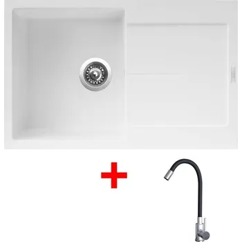 Granitový dřez Sinks ULTIMA 790 Milk + Elasta nerez/černá