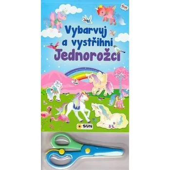 Vybarvuj a Vystřihni Jednorožci (modrá)