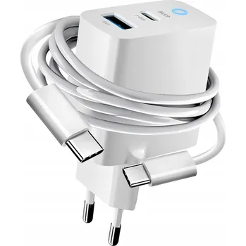 Sada rychlé síťové nabíječky USB-C USB-A + kabel Type C PD65W 3000mA