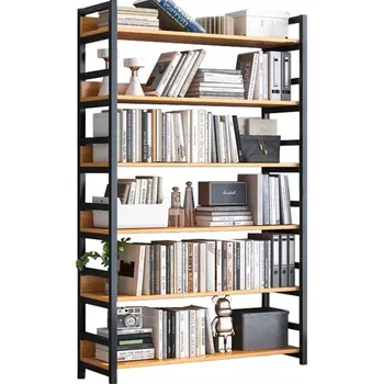 Knihovna Regál Rebiko 80 cm x 174 cm x 30 cm černý, odstíny hnědé