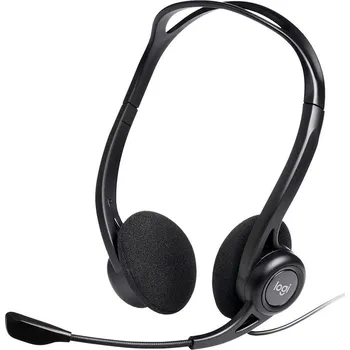 Sluchátka Logitech Headset Stereo PC 960/ drátová sluchátka + mikrofon/ USB/ černá, 981-000100