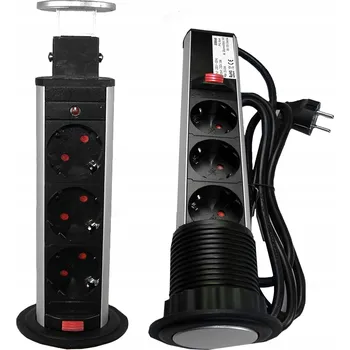 Elektrická zásuvka Zásuvková lišta COLUMN KZ 3 zásuvky schuko 2m