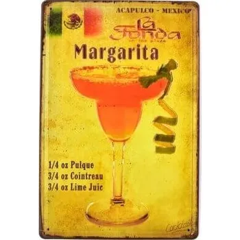 Obraz Plechová cedule Margarita