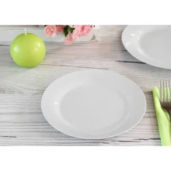 Talíř Talíř d23cm mělký, bílý porcelán, 2.jakost