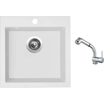 Kuchyňský dřez Set Sinks VIVA 455 Milk + baterie Sinks MIX 3 S Chrom