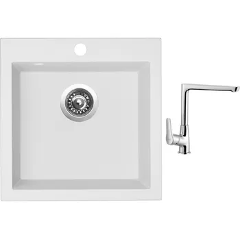 Kuchyňský dřez Set Sinks VIVA 455 Milk + baterie Sinks baterie CASPIRA chrom