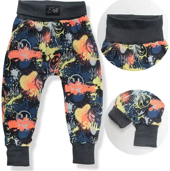 ESITO | Dětské tepláky s vysokým pasem Smile - šedá / 86