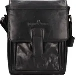 Pánská kožená taška přes rameno Greenwood Nito - černá