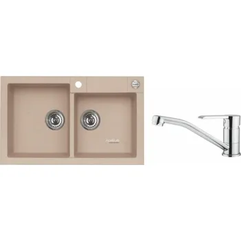 Granitový dřez SET ALVEUS ROCK 90 - 55+ BATERIE RUTA CHROM