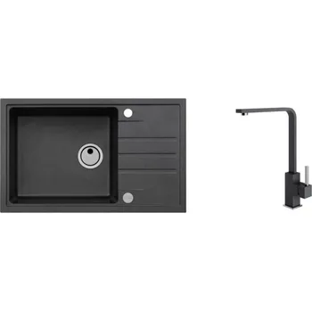 Granitový dřez SET Intermezzo 130 - 91 + baterie AFRA 91