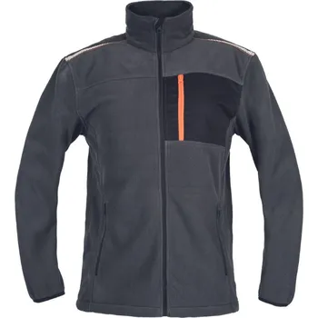 Pánská softshellová bunda EMERTON STRETCH bunda fleece - šedá/oranž - 4XL