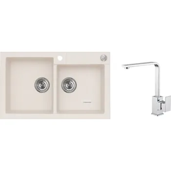 Granitový dřez SET ALVEUS ROCK 90 - 11+ BATERIE RENO CHROM
