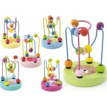 Dřevěná hračka Dřevěný Ruční Labyrint Proplétací Motorická Smyčka 1 Ks VIGA