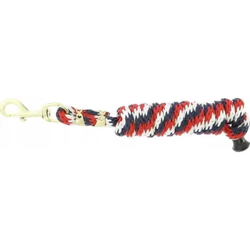 Vodítko pro koně NORTON Provazový, granátová/bílá/červená, karabina SNAP