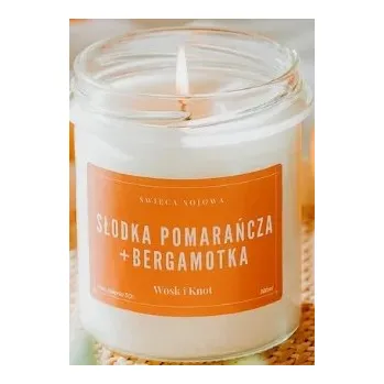 Svíčka Sójová vonná svíčka Wosk i Knot Pomeranč Bergamot Wosk i Knot