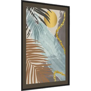 Obraz Plakát na zeď Akvarel LISTY Palmy 3D 50x70