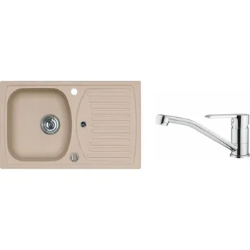 Granitový dřez SET ALVEUS RECORD 30 - 55 + BATERIE RUTA CHROM
