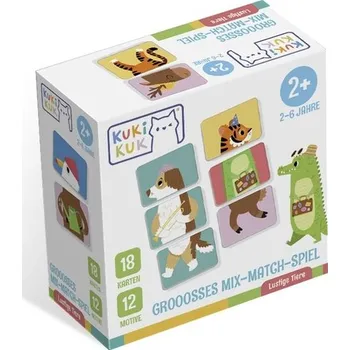 Puzzle Kukikuk Grooosses Mix-Match-Spiel Lustige Tiere