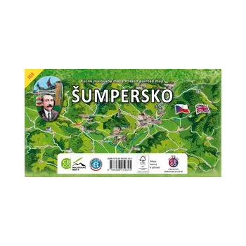 Šumpersko - Ručně malovaná mapa