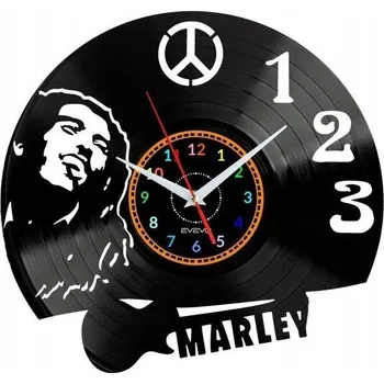 Hodiny BOB MARLEY HODINY NÁSTĚNNÉ DEKORATIVNÍ MODERNÍ VINYLOVÁ DESKA VINYL NA PRE