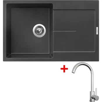 Granitový dřez Sinks ULTIMA 790 Metalblack + ARCO celonerezová