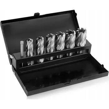 Vrták Sada děrovek 6 kusů + vodicí vrták vel. 16mm-26mm STAKO