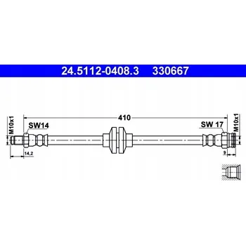 Brzdová hadice ATE 24.5112-0408.3 Brzdová hadice