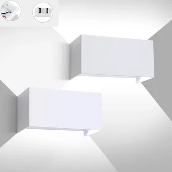 Nástěnné svítidlo 2ks Venkovní nástěnné svítidlo LED fasádní lampa HORNÍ DOLNÍ