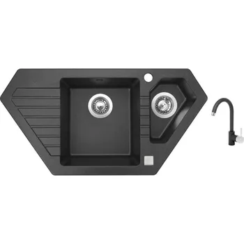 Set Sinks BRAVO 850.1 Granblack + baterie Sinks MIX 35 Granblack